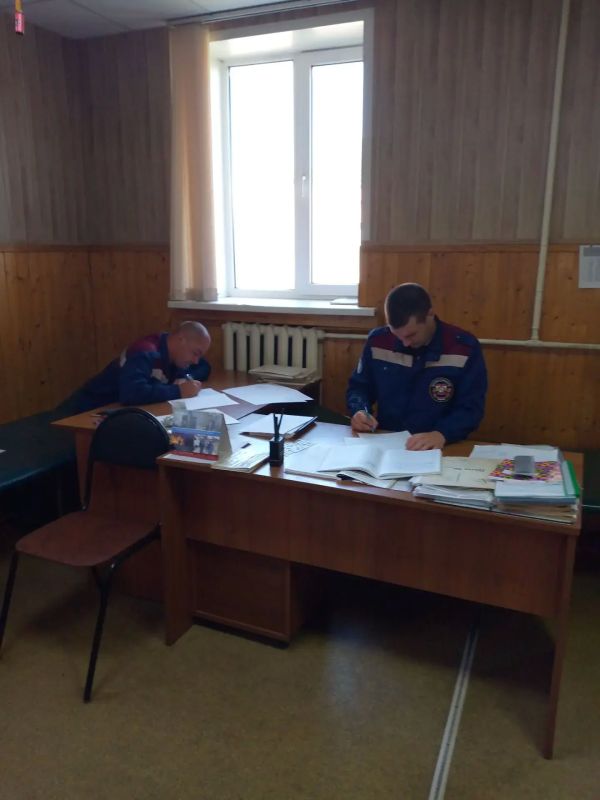 Сдача квартальных зачётов в ПЧ Хомутовского района