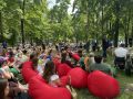 В Парке пионеров курские спортивные журналисты беседуют с Дмитрием Губерниевым