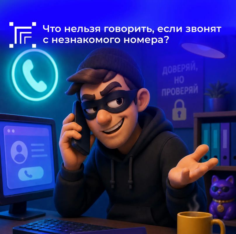 При поступлении входящего вызова с неизвестного номера рекомендуется соблюдать бдительность