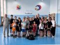 Сенатор Совета Федерации Федерального Собрания РФ, региональный координатор проекта «Детский спорт» партии Единая Россия, олимпийская чемпионка по фехтованию Евгения Ламонова посетила Жерновецкую среднюю школу