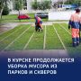 «Большая стирка»: из парков Курска вывезли 300 мешков мусора