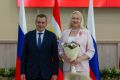 Губернатор Курской области Александр Хинштейн сегодня в Доме советов вручил государственные и региональные награды