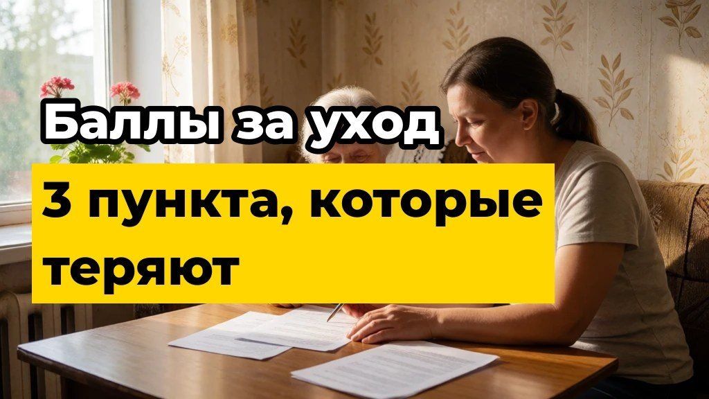 Упущенные возможности: как оформить баллы за уход за пожилым человеком