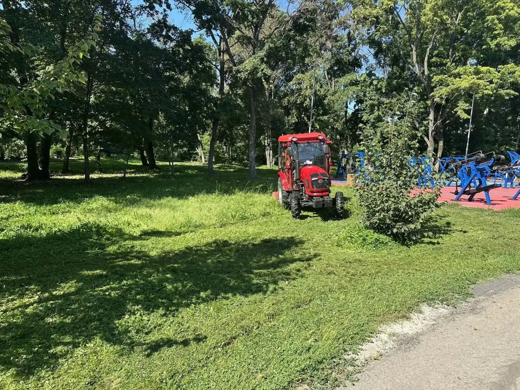 В курском парке «Патриот» регулярно поливают яблони и розы В курском парке «Патриот» регулярно поливают яблони и розы