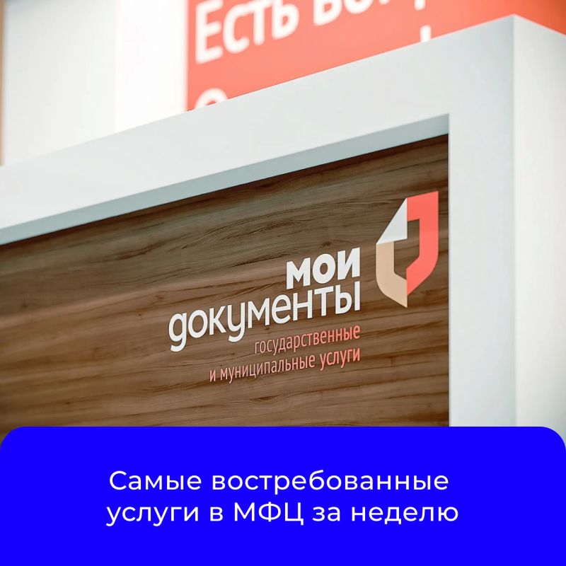 Самые востребованные услуги Федеральной налоговой службы по Курской области в МФЦ за прошедшую неделю: