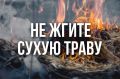 Сжигание сухой травы под запретом