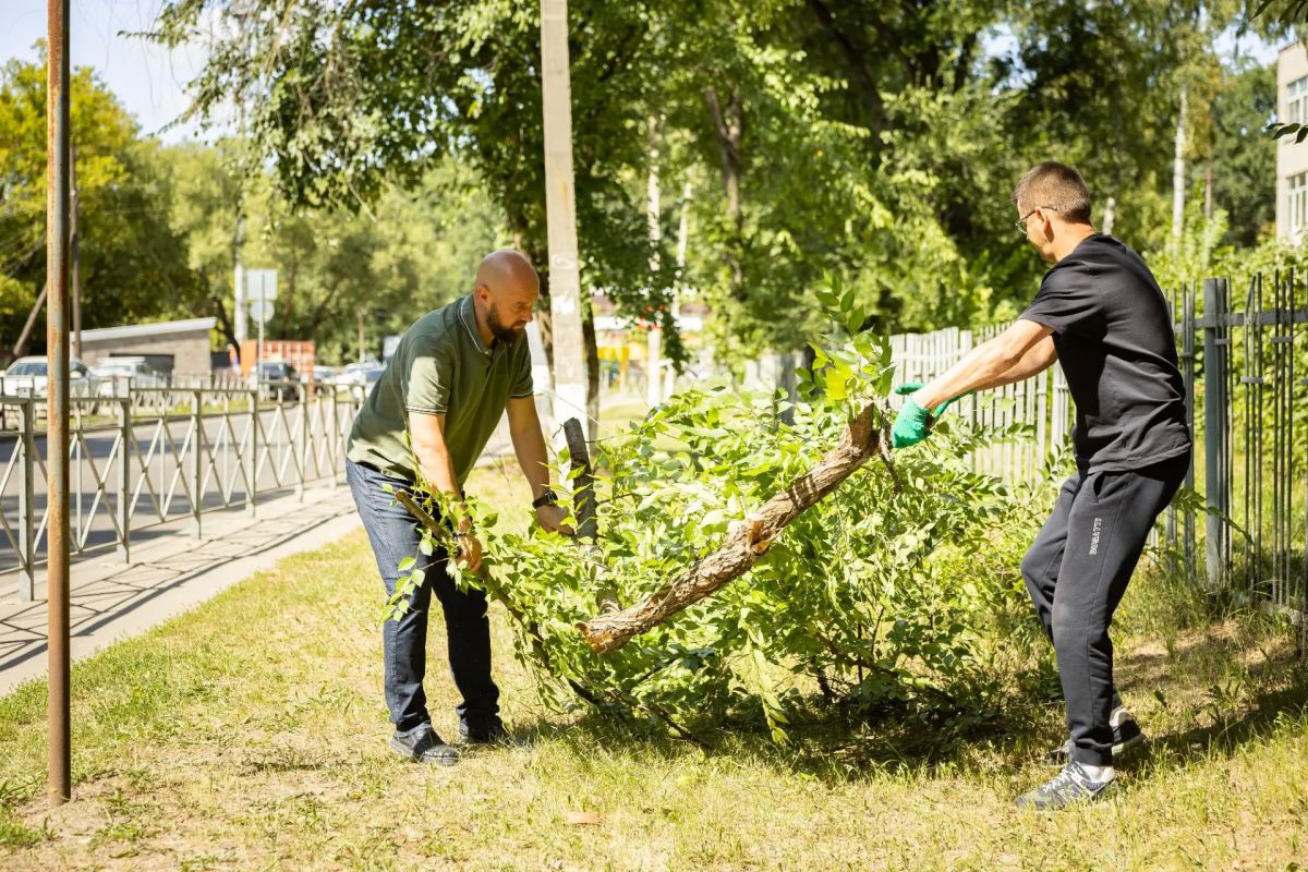 В преддверии нового учебного года в Курске прошёл субботник на территории школы №46 В преддверии нового учебного года в Курске прошёл субботник на территории школы №46