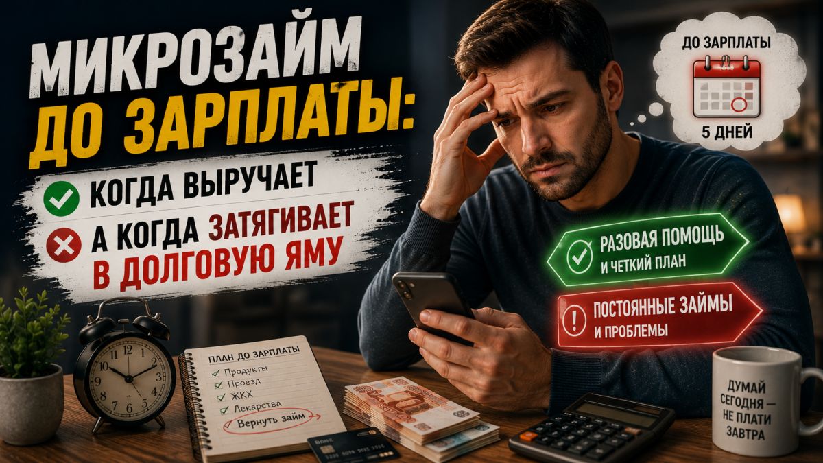 Микрозайм до зарплаты: как избежать долговой ямы