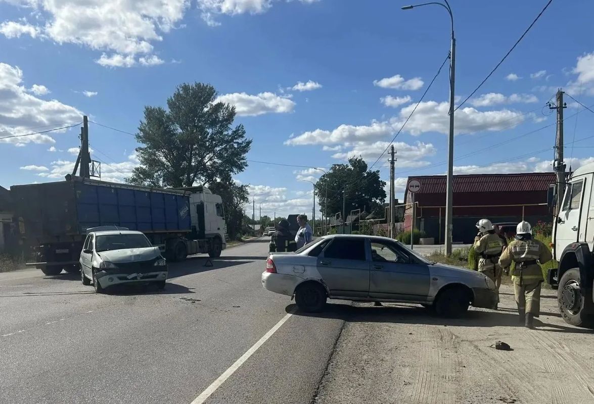 Огнеборцы ПЧ Курского района на ДТП в с. Беседино
