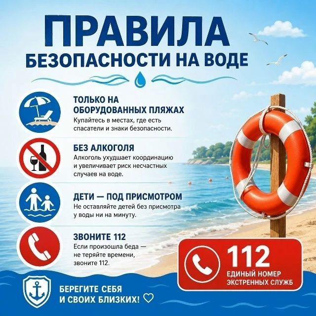 Безопасность на воде — прежде всего!