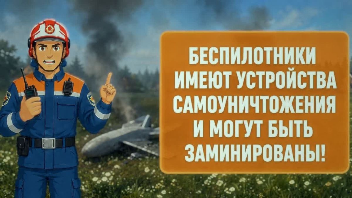 МЧС России напоминает: будь внимателен и проявляй осторожность при обнаружении подозрительных предметов! Отойди на безопасное расстояние и сообщи о находке по номеру 112