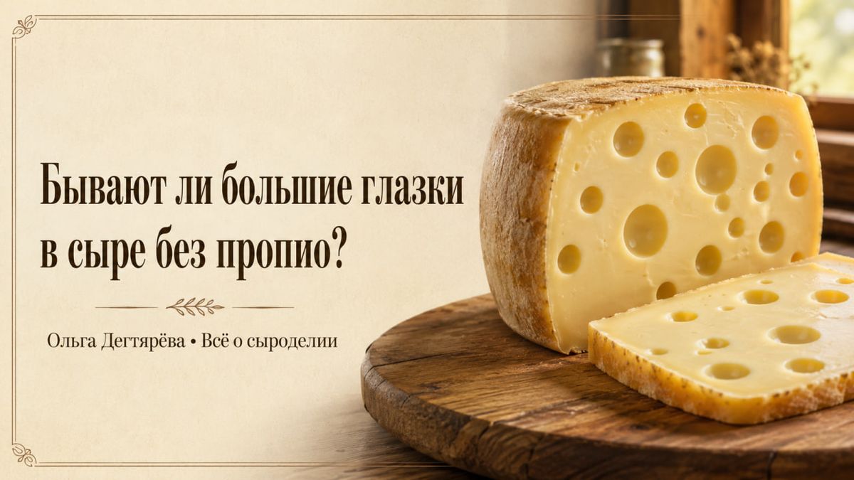 Как добиться глазков в сыре без пропионовокислых бактерий