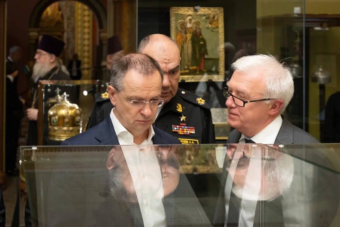 Владимир Мединский: Вместе с Н.Патрушевым, А.Левыкиным, главкомом ВМФ А.Моисеевым, МИД, РВИО открыли в Историческом музее выставку, посвященную жизни Е.Украинцева Владимир Мединский: Вместе с Н.Патрушевым, А.Левыкиным, главкомом ВМФ А.Моисеевым, МИД, РВИО открыли в Историческом музее выставку, посвященную жизни Е.Украинцева