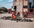 В Курске опять занялись ремонтом тротуара на улице Ленина