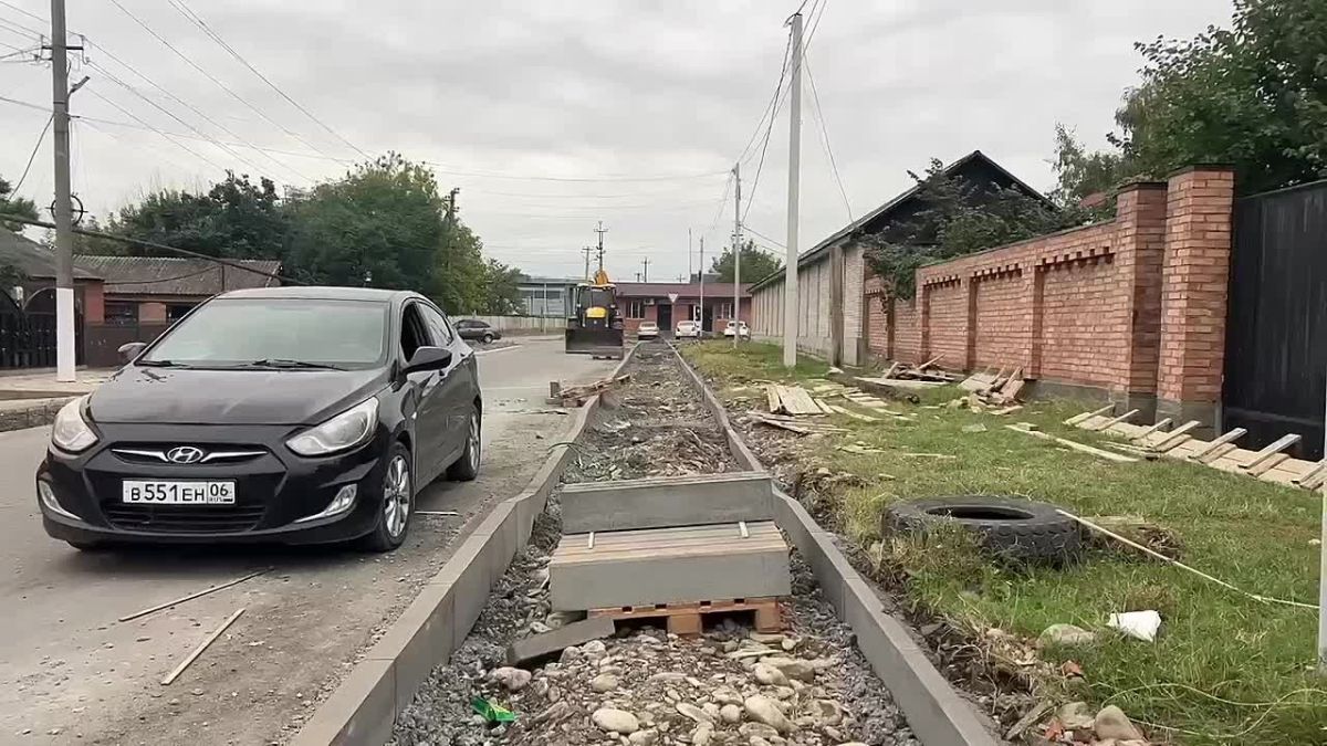 В Сунже начаты работы по благоустройству улицы Гарданова