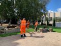 В Курске пылесосят Театральную площадь