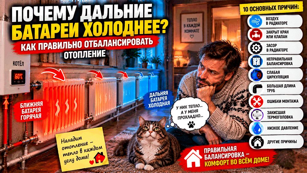 Почему дальние батареи холоднее ближних: простые способы отбалансировать отопление