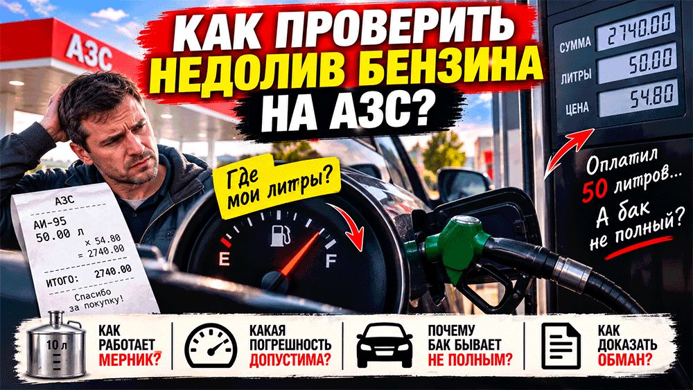 Как узнать, недолили ли бензин на АЗС: секреты и советы