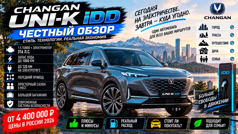 Changan UNI-K iDD: гибрид с потенциалом или сложная загадка?