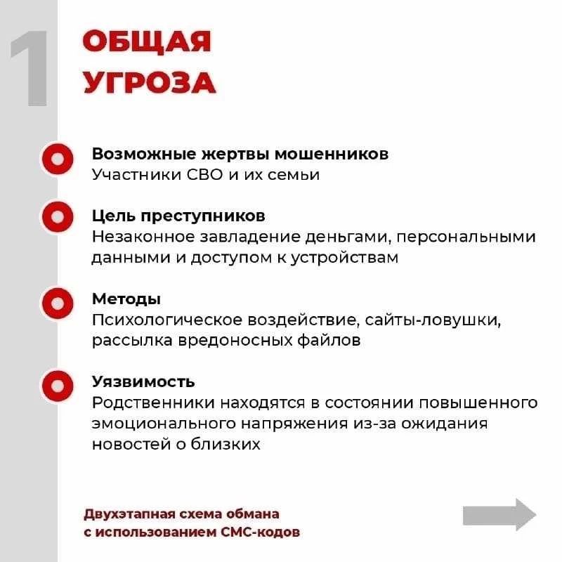 Памятка: как участникам СВО и членам их семей не стать жертвами мошенников Памятка: как участникам СВО и членам их семей не стать жертвами мошенников