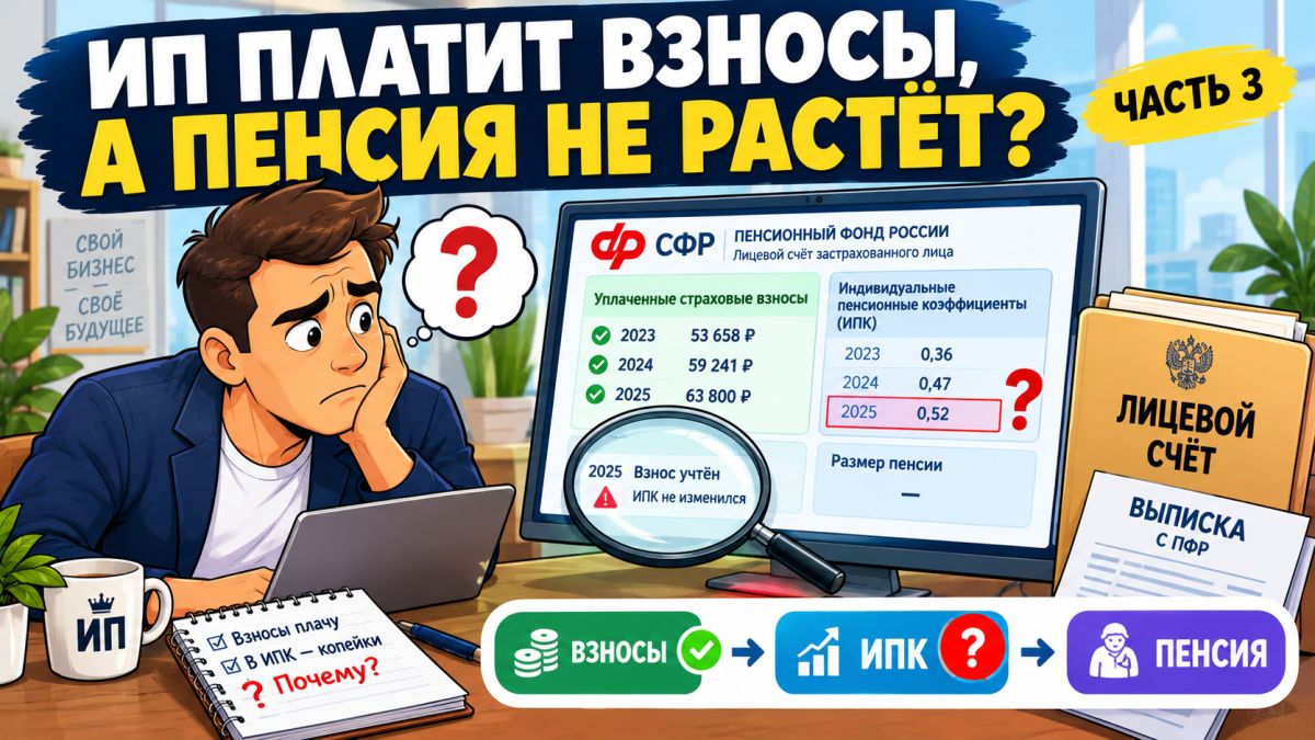 Почему ИП платит взносы, но пенсия не растет? Загадки индивидуального счета