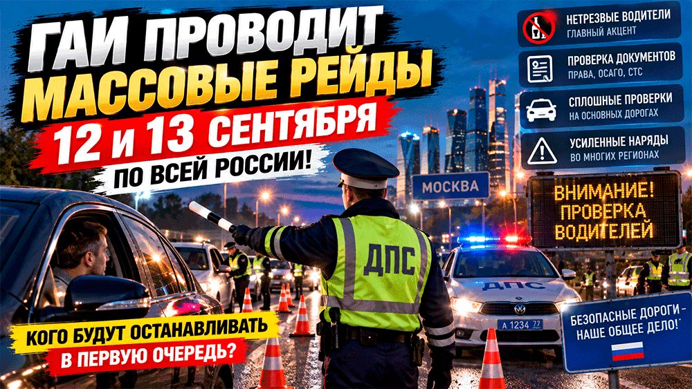 Массовые рейды ГАИ: что ожидать 12 и 13 сентября?