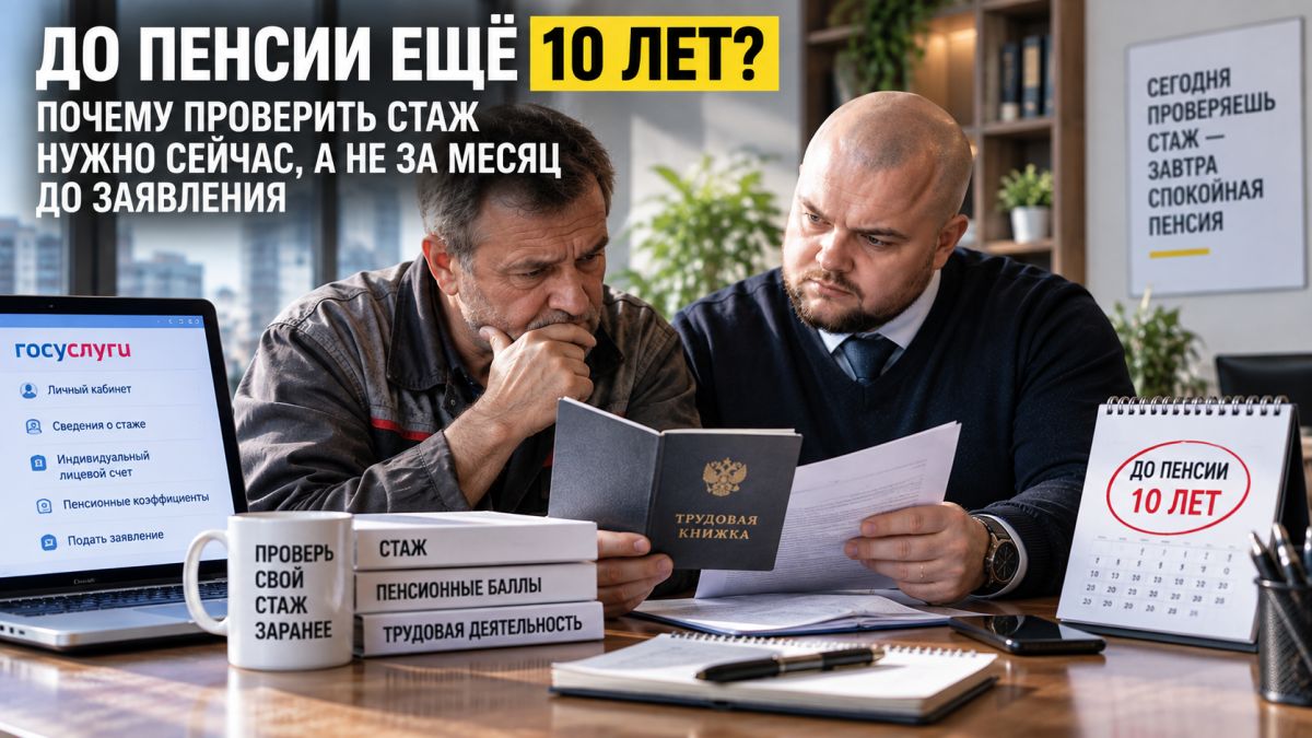 Почему стоит проверить стаж раньше, чем за месяц до пенсии