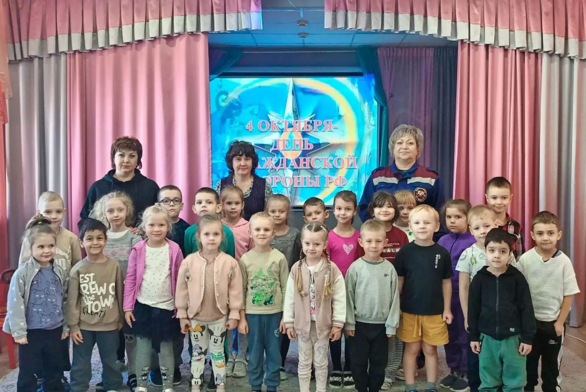 В детском саду № 62 г. Курска прошло занятие по тематике ГО В детском саду № 62 г. Курска прошло занятие по тематике ГО