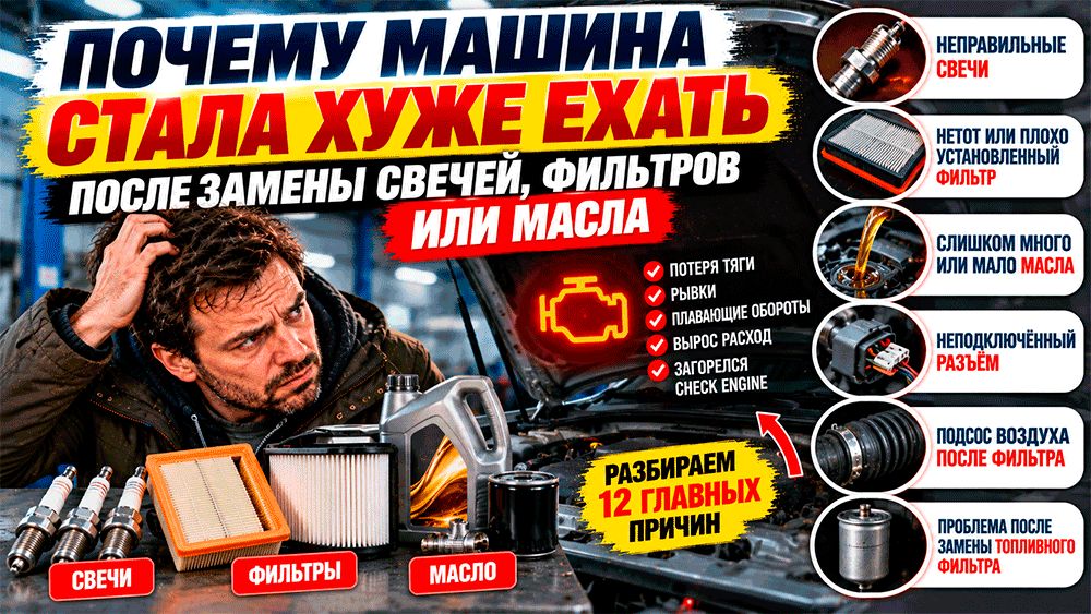 Почему двигатель может работать хуже после технического обслуживания