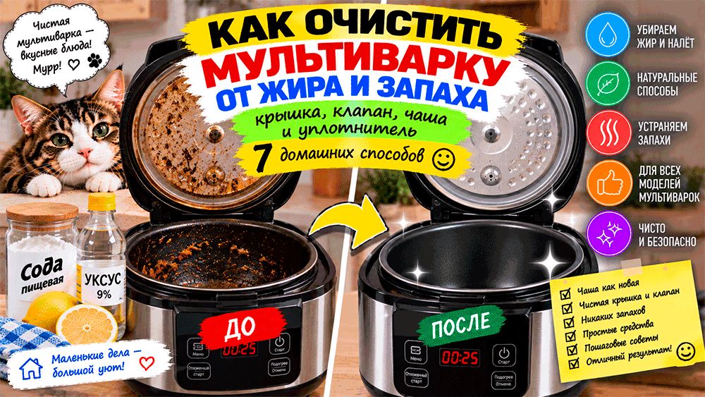 Эффективные методы очистки мультиварки от запахов и жира