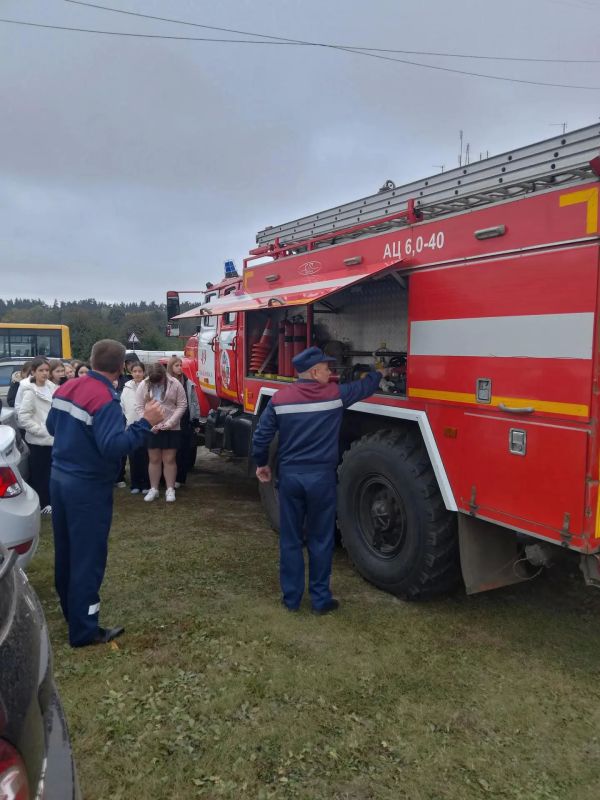 В Разветьевской школе Железногорского района прошел урок по ГО и пожарной безопасности