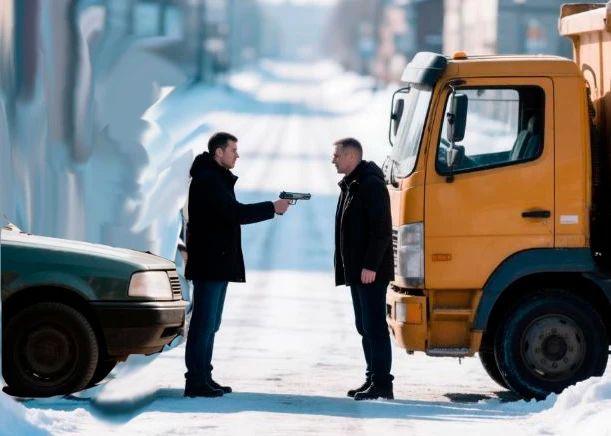 Курский автомобилист угрожал пистолетом водителю мусоровоза