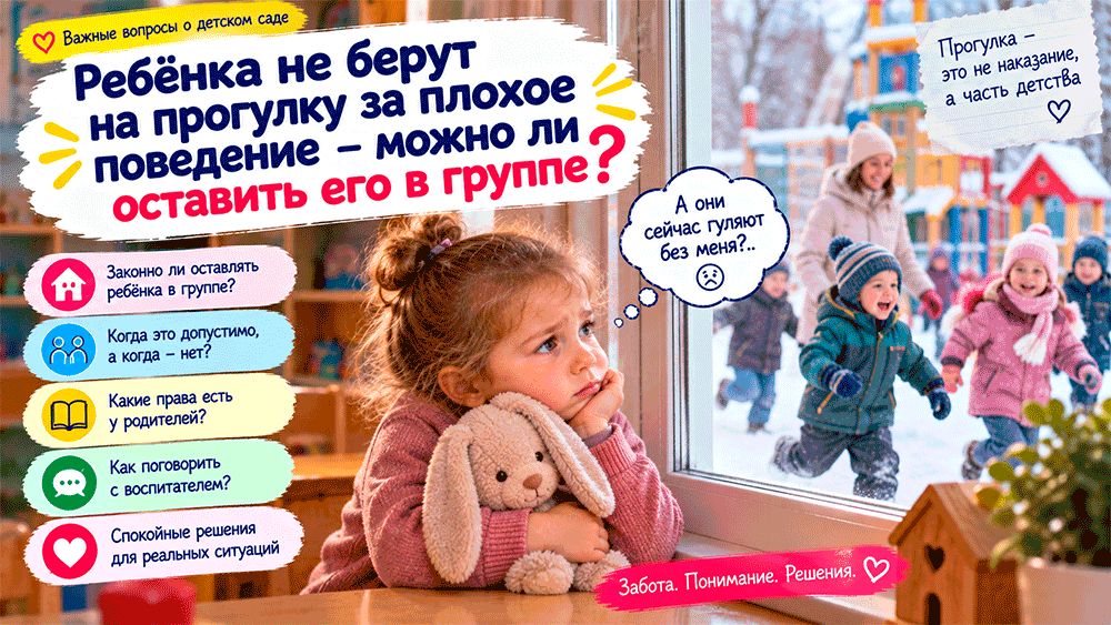 Как справиться с ситуацией, когда ребенка не берут на прогулку за плохое поведение?