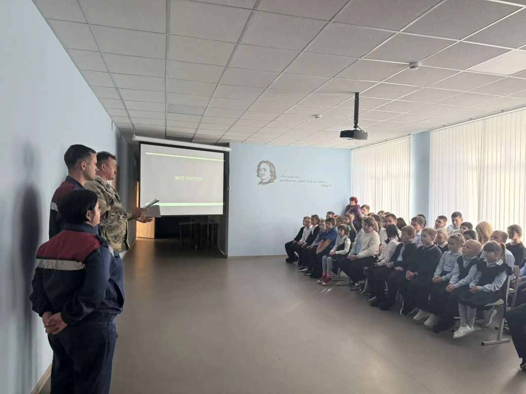 Совместный урок по культуре безопасности в Брусовской школе Поныровского района
