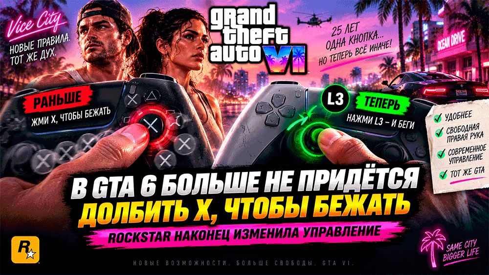 GTA 6: новое управление освободит ваши пальцы от усталости