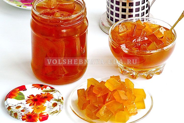 Не выбрасывайте арбузные корки: приготовьте из них янтарное варенье и цукаты