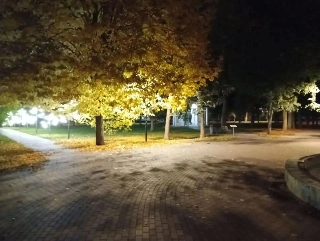 В Курске в парке Железнодорожников вновь работают фонари и подсветка В Курске в парке Железнодорожников вновь работают фонари и подсветка