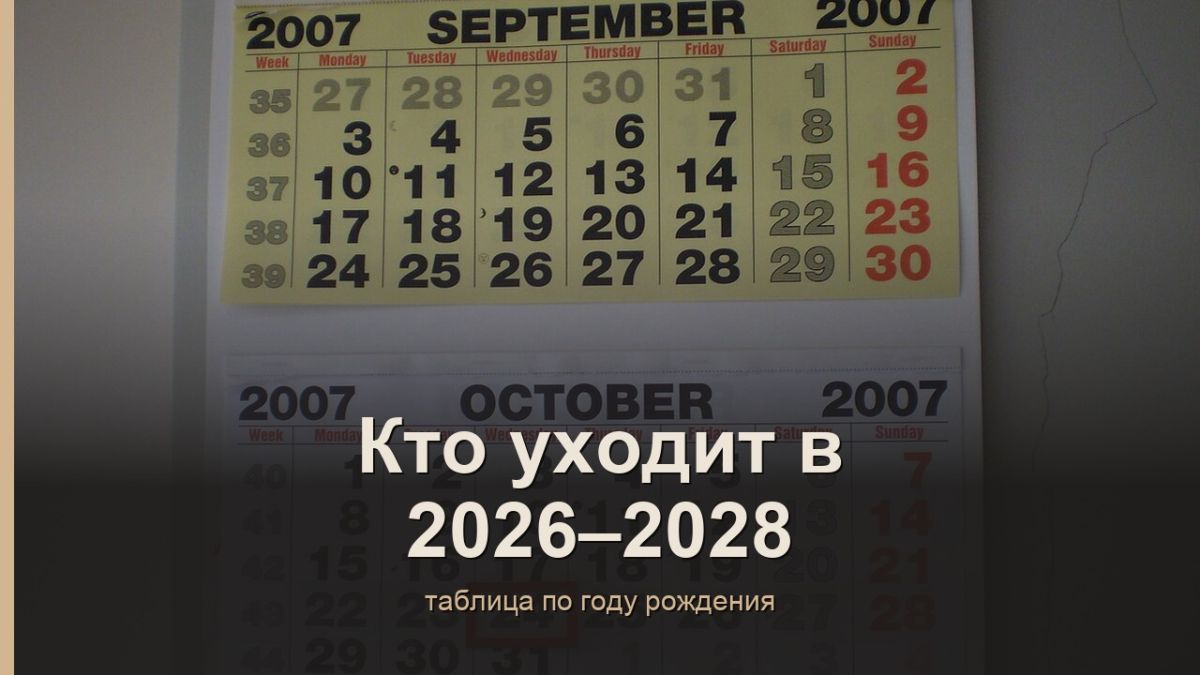 Пенсионный график на 2026–2028 годы: кому пора выходить и кто сможет уйти раньше