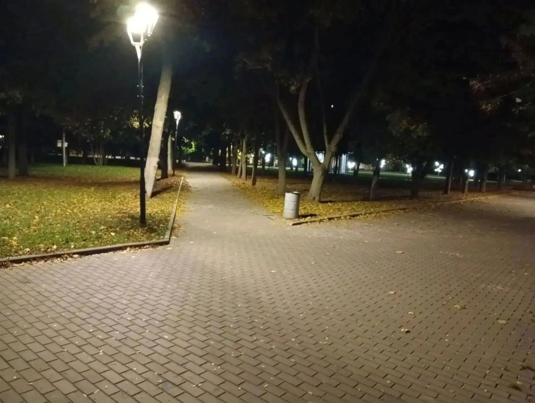 В Курске в парке Железнодорожников вновь работают фонари и подсветка В Курске в парке Железнодорожников вновь работают фонари и подсветка