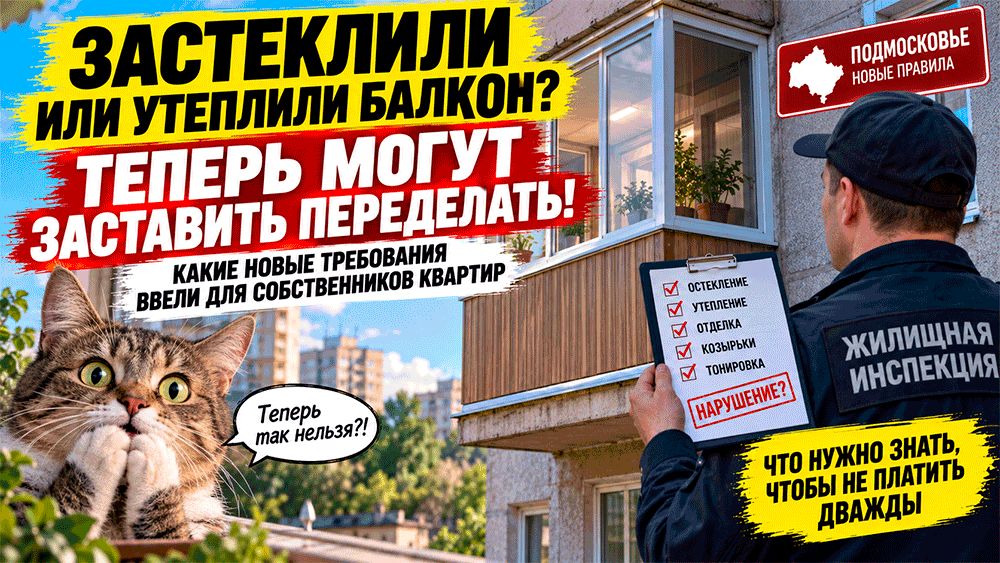 Застеклённый балкон могут обязать переделать: что изменилось для жителей Подмосковья