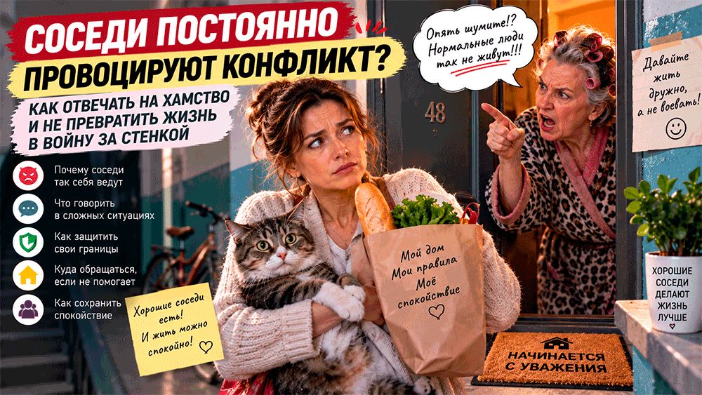 Сосед провоцирует скандал? Как поставить границы и не превратить подъезд в поле битвы