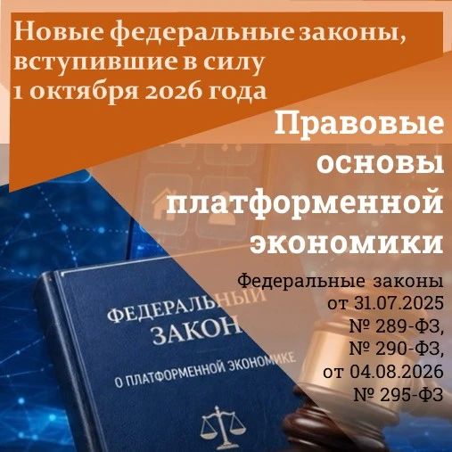 Вступает в силу ряд законов, посвященных платформенной экономике