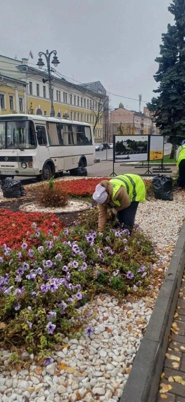 Цветники в парках и скверах Курска готовят к зимнему периоду Цветники в парках и скверах Курска готовят к зимнему периоду
