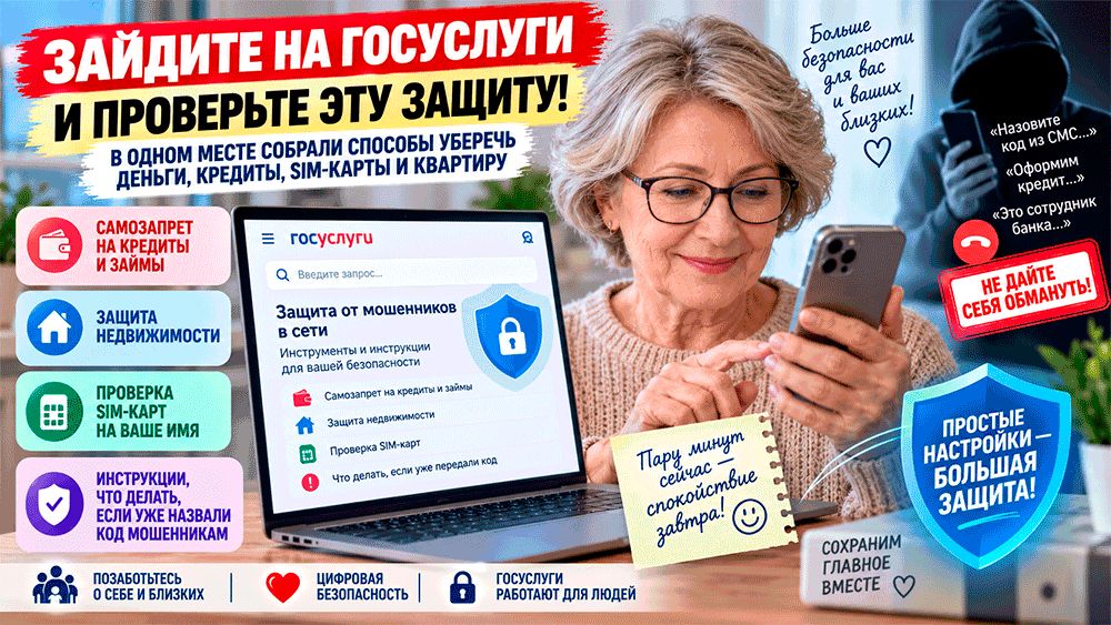 Проверьте Госуслуги: как заранее защитить деньги, квартиру и телефон от мошенников
