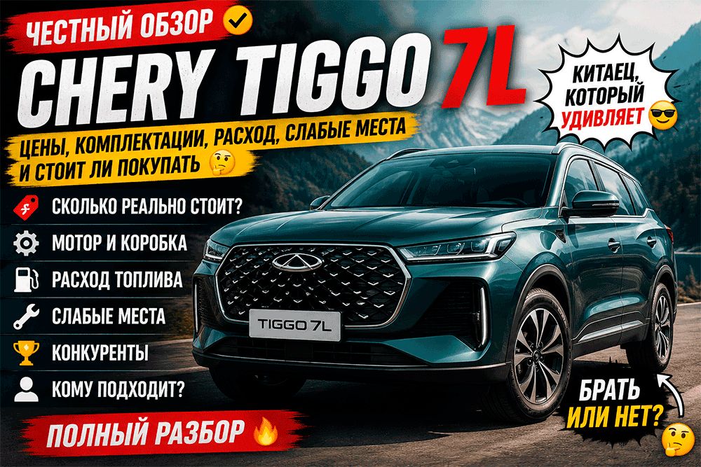 Chery Tiggo 7L в 2026 году: семейный кроссовер с полным приводом — удачная покупка или компромисс?