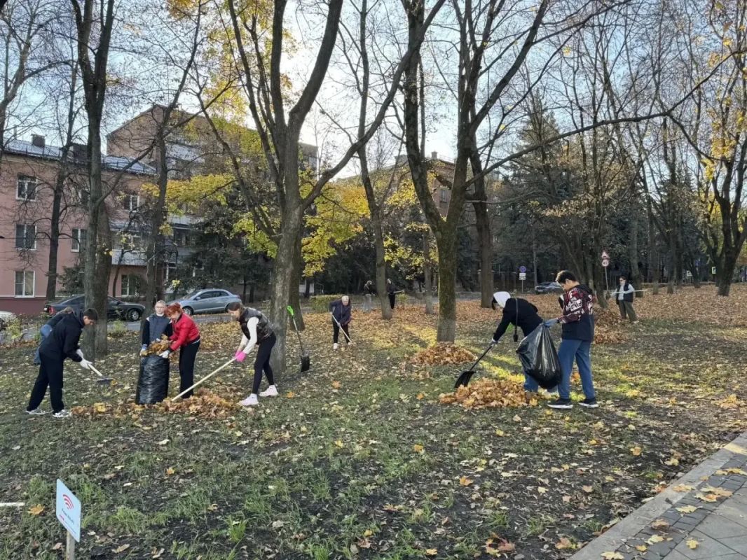 К субботнику присоединились сотрудники комитета ЖКХ