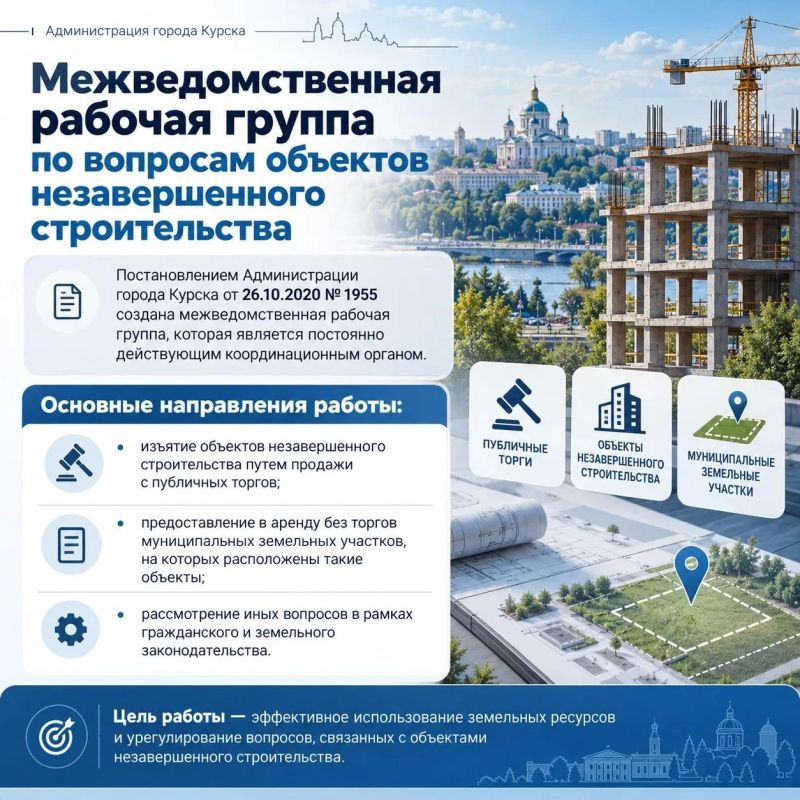 В Курске действует межведомственная рабочая группа по вопросам объектов незавершенного строительства