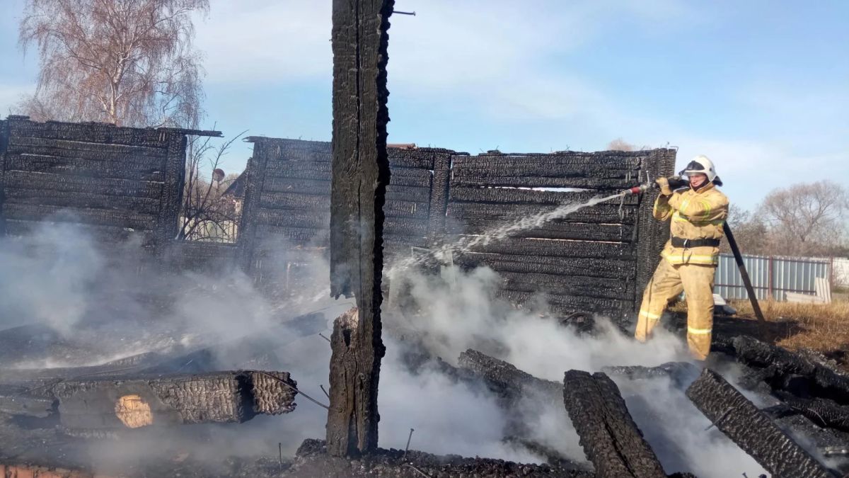 Возле курской усадьбы Фета дотла сгорела хозпостройка